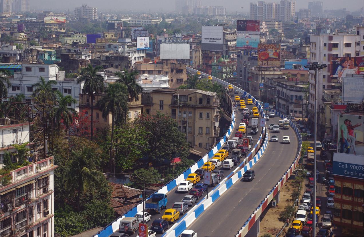 Elevated view of AJC Bose Road - Photographs Urban Age